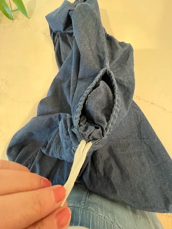 Buddha Pants The Catsuit | Blue Cotton Harem Jumpsuit XS - Picture 8 of 11